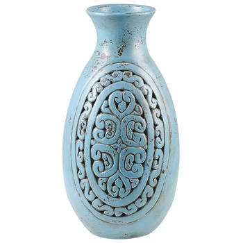 Beliani MEGARA - Decovaas-Blauw-Terracotta