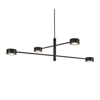 Nordlux Hanglamp Clyde 4 lichts 89 x 89 cm 3 step dim zwart