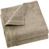 De Witte Lietaer badhanddoek Contessa 70 x 140 cm taupe 2 stuks