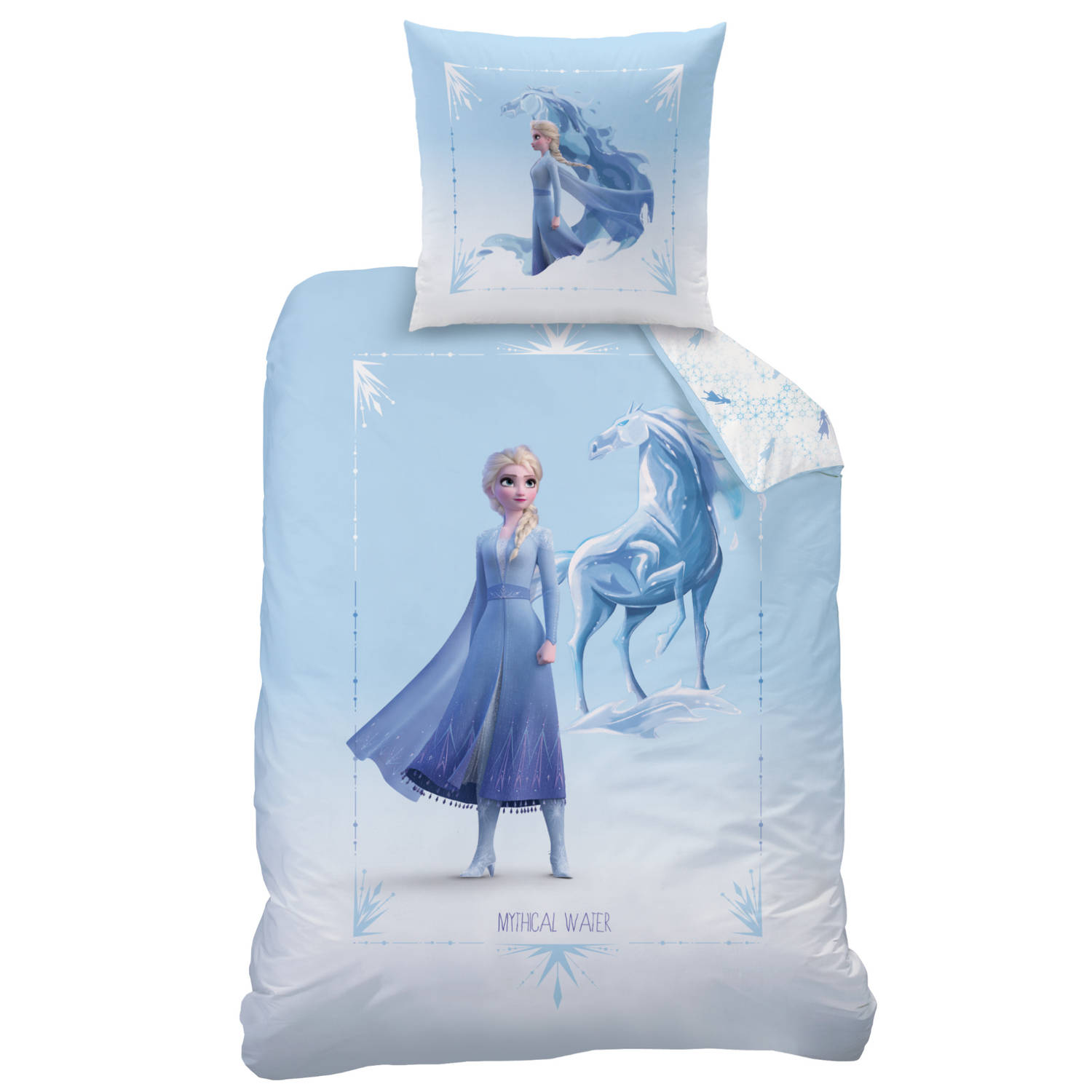 Disney Frozen Dekbedovertrek Mythical Water - Eenpersoons - 140 X 200 Cm - Katoen