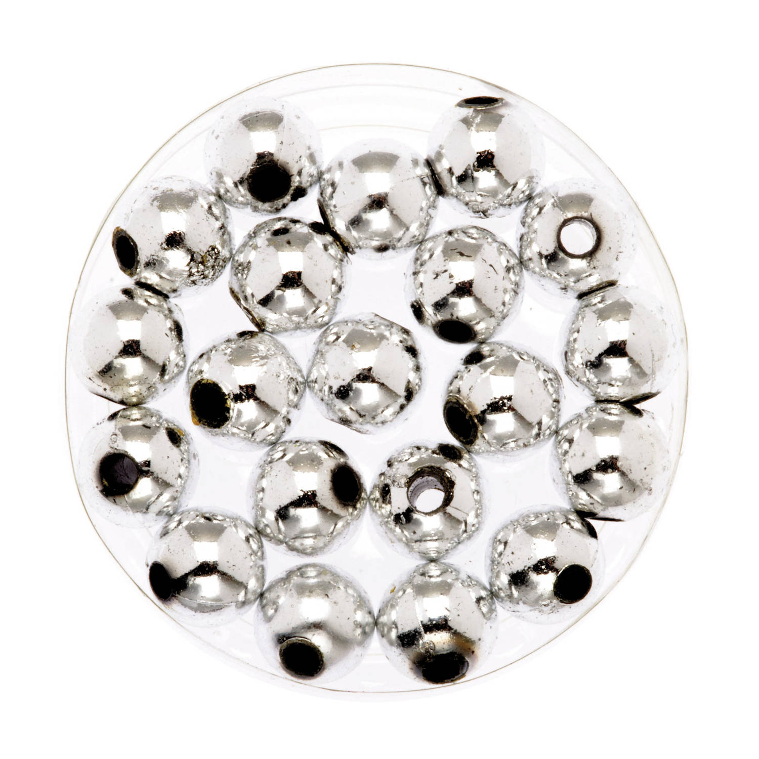 120x Stuks Sieraden Maken Glans Deco Kralen In Het Zilver Van 10 Mm?- Kunststof Reigkralen Voor Armb