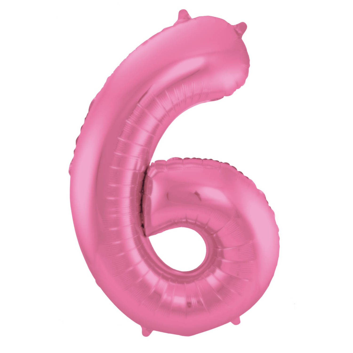 Folat folieballon cijfer ""6"" 86 cm roze