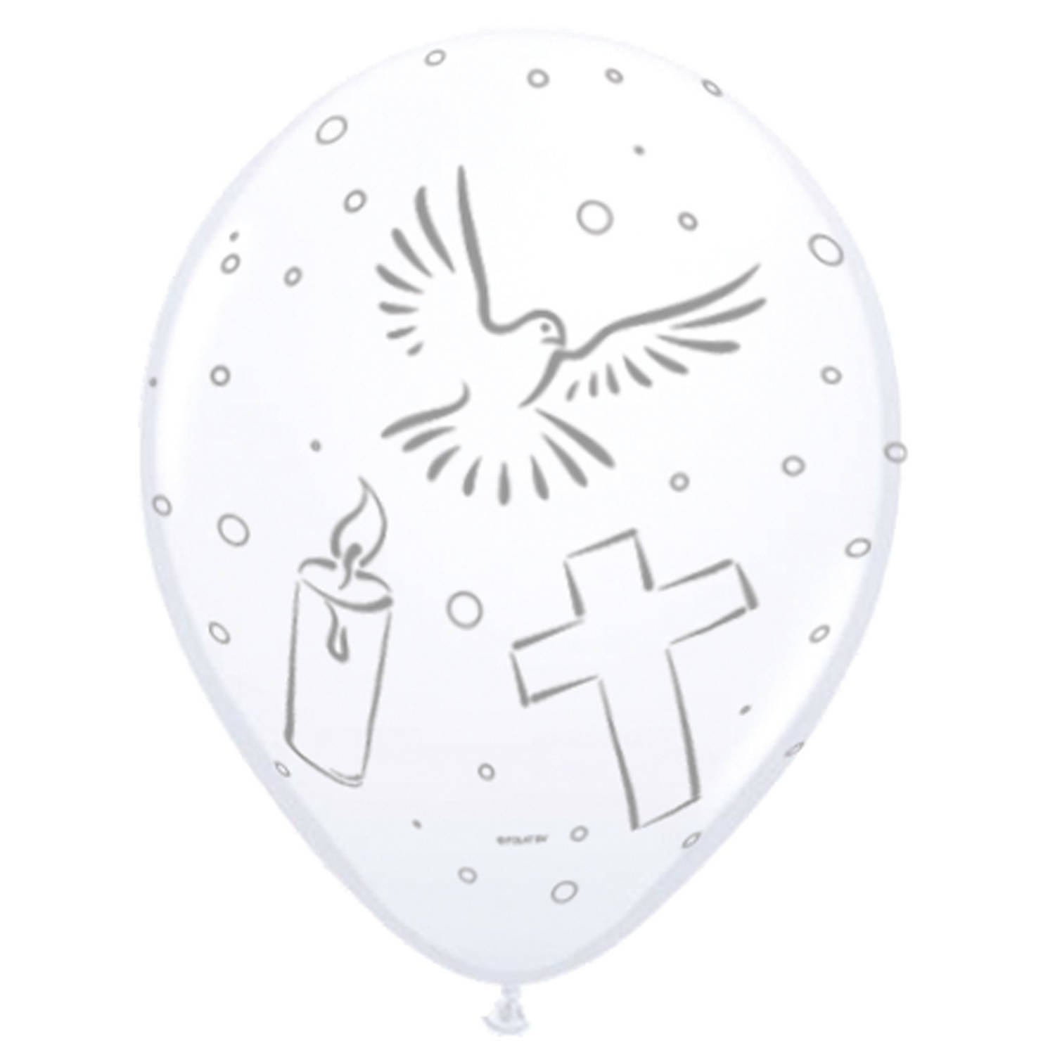 Folat ballonnen communie 30 cm latex wit