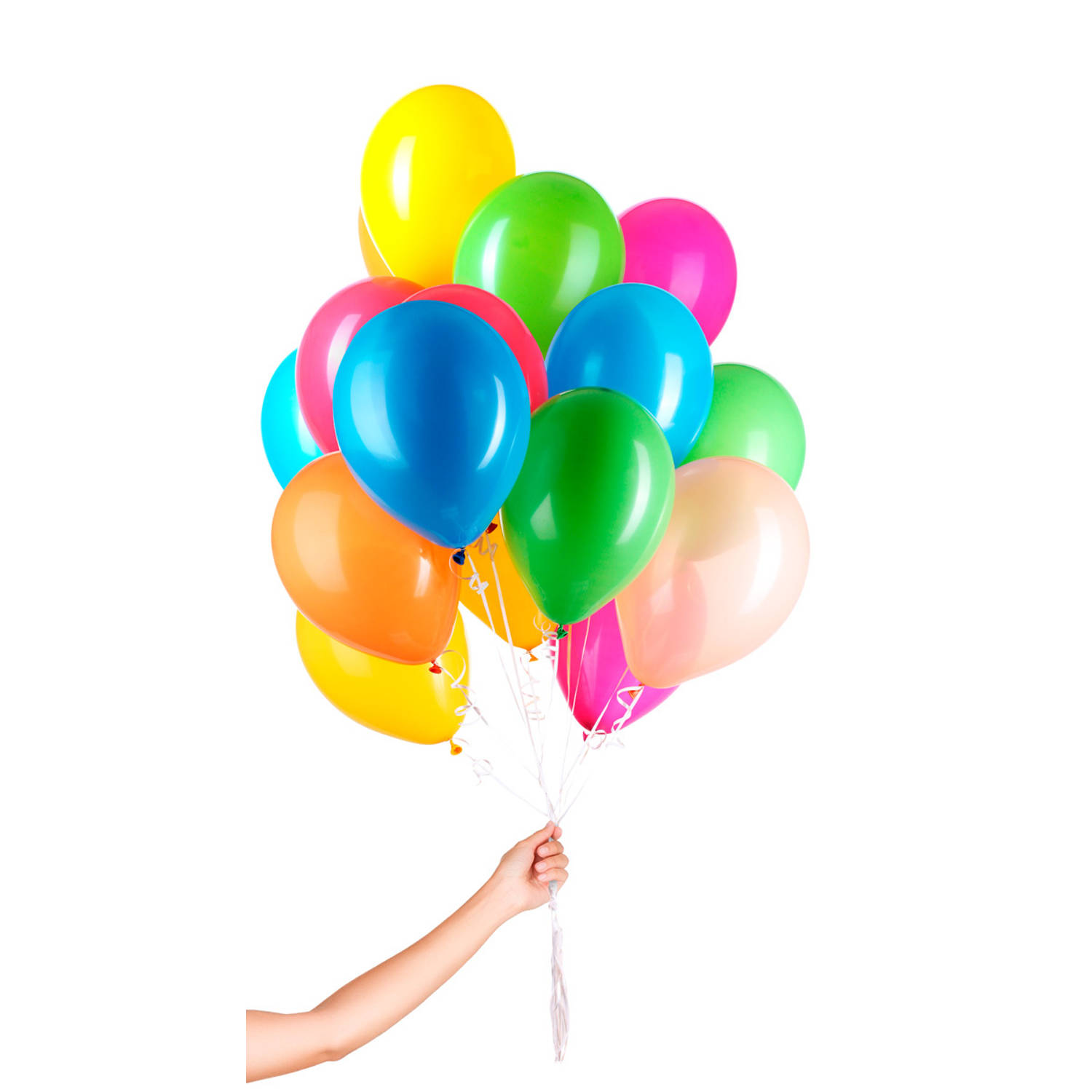 Folat heliumballonnen met lint 23 cm latex 50 stuks