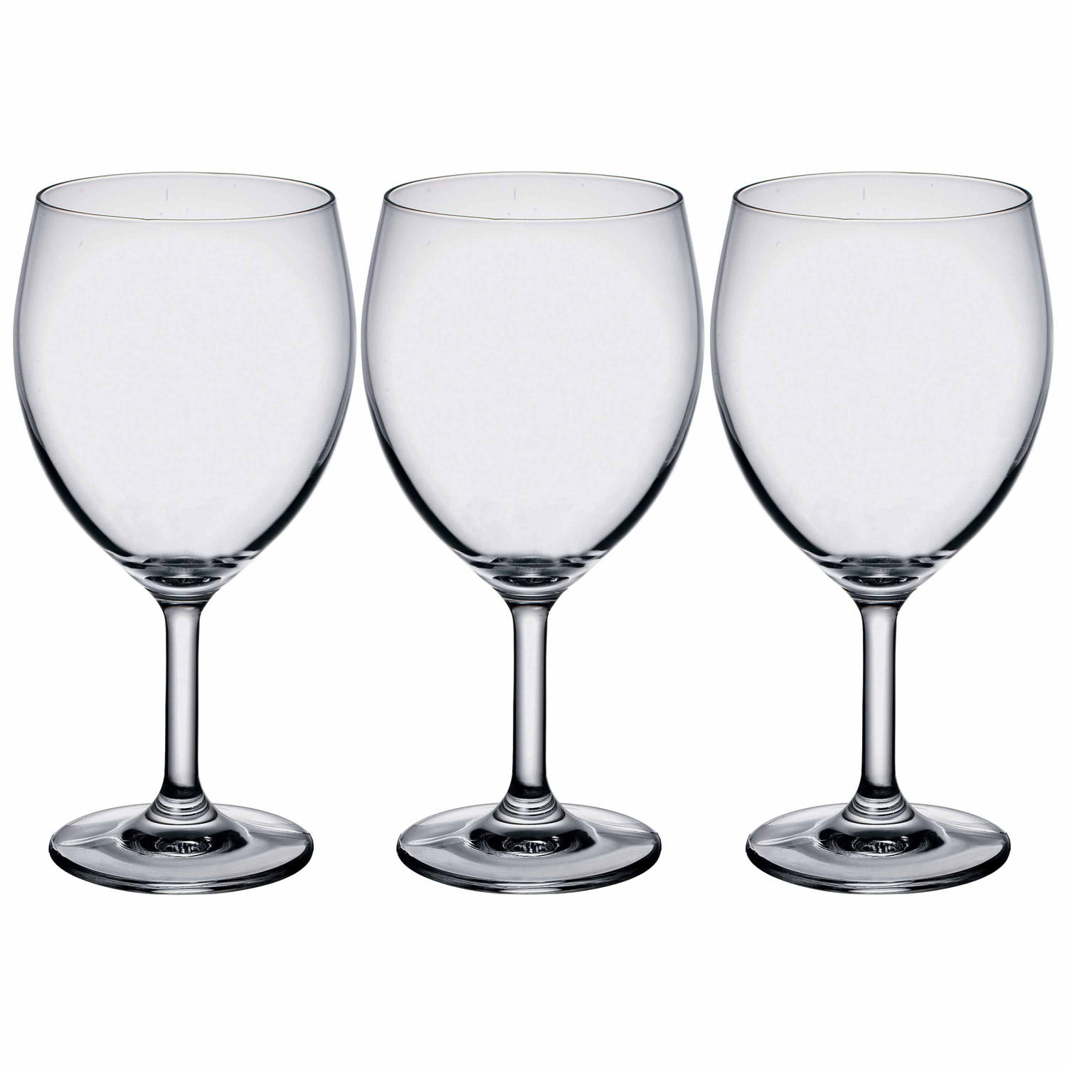 3x Stuks wijnglazen van glas 410 ml - Wijnglazen