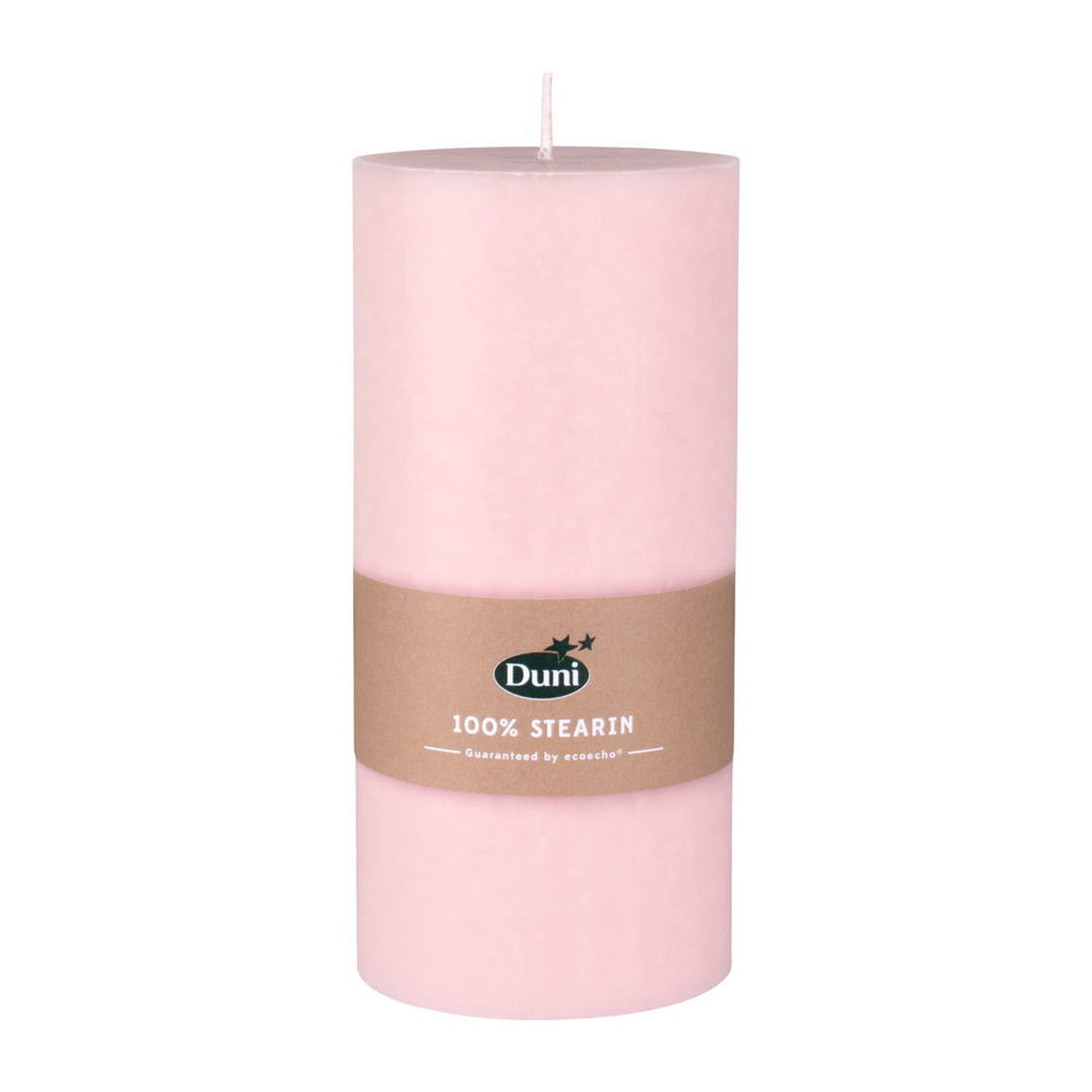 Mellow roze cilinderkaarsen/ stompkaarsen 15 x 7 cm 50 branduren - Stompkaarsen