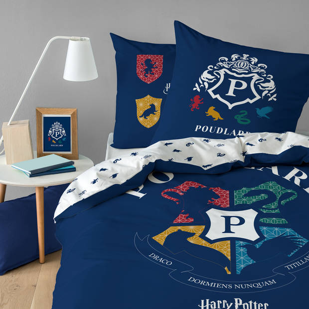 Harry Potter Dekbedovertrek Blason- Eenpersoons - 140 x 200 cm - Katoen