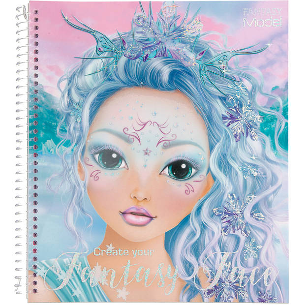 TOPModel kleurboek Fantasy Face meisjes 24 cm papier blauw