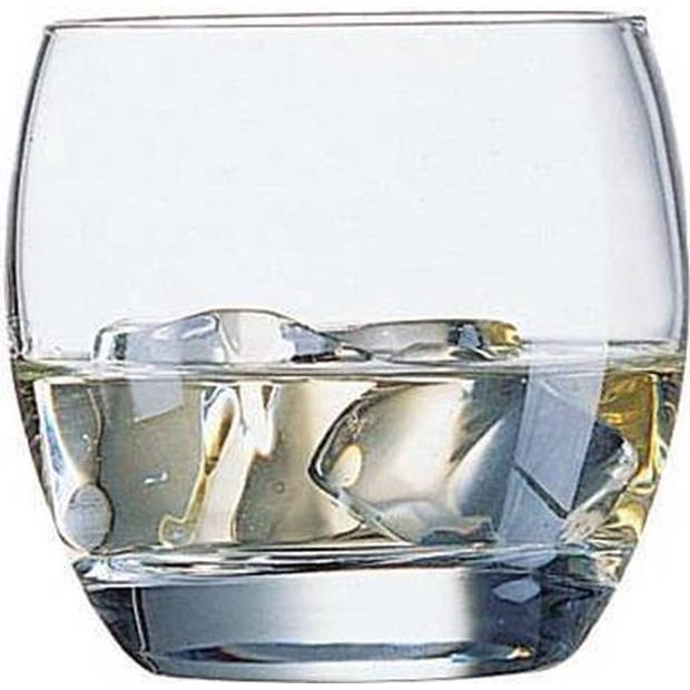 Water/drinkglazen - 6x - Salto serie - transparant - 320 ml - Drinkglazen