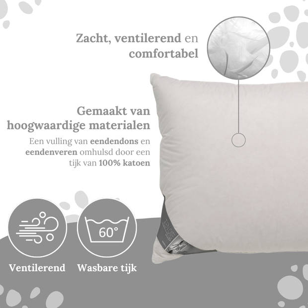 Ten Cate Double Face Eendendonzen Hoofdkussen 60x70 cm