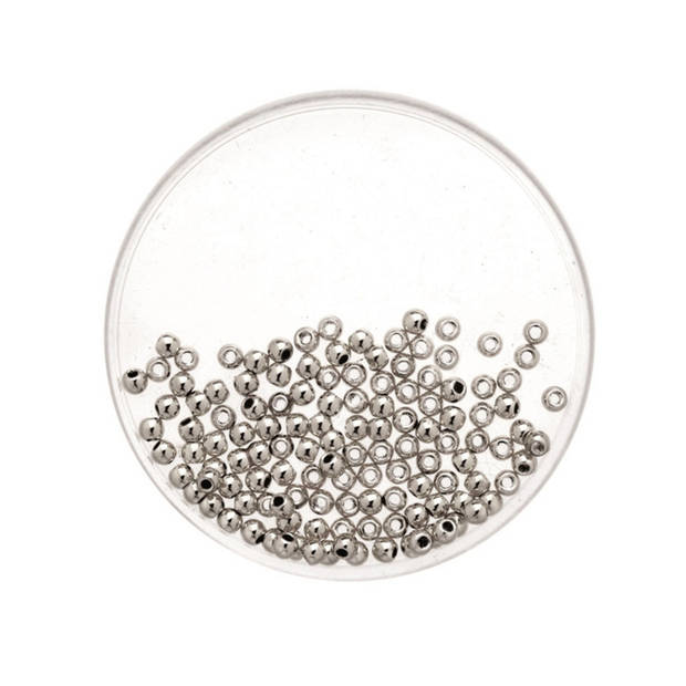 15x stuks metallic sieraden maken kralen in het zilver van 8 mm - Hobbykralen
