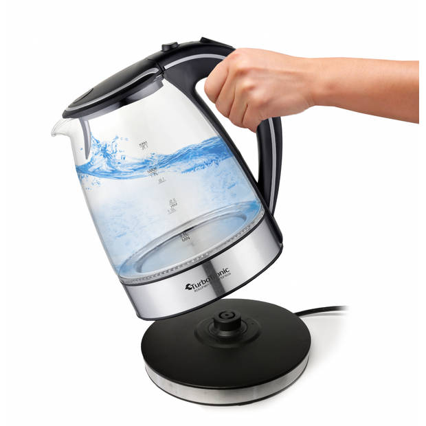 TurboTronic - Glazen Waterkoker met LED licht - LED01 - 1.7 Liter