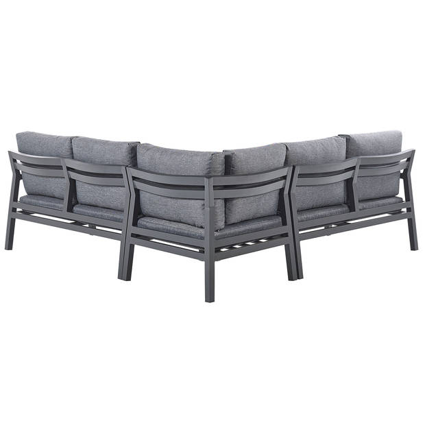 Beliani VIZZINI - Loungeset-Grijs-Aluminium