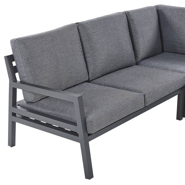 Beliani VIZZINI - Loungeset-Grijs-Aluminium