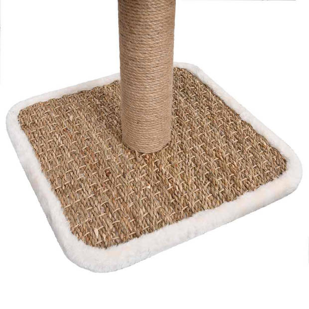 vidaXL Kattenmeubel met tunnel en speeltje 56 cm zeegras