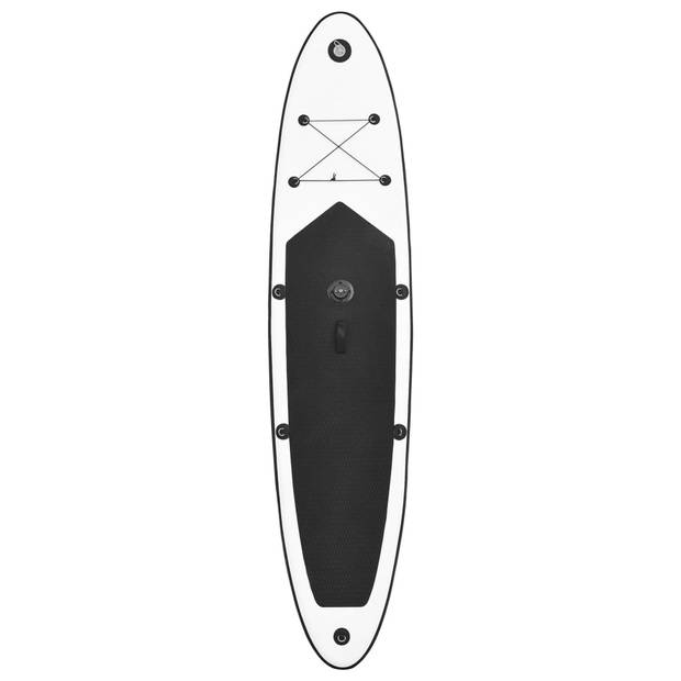 vidaXL Stand Up Paddleboard opblaasbaar met zeilset zwart en wit