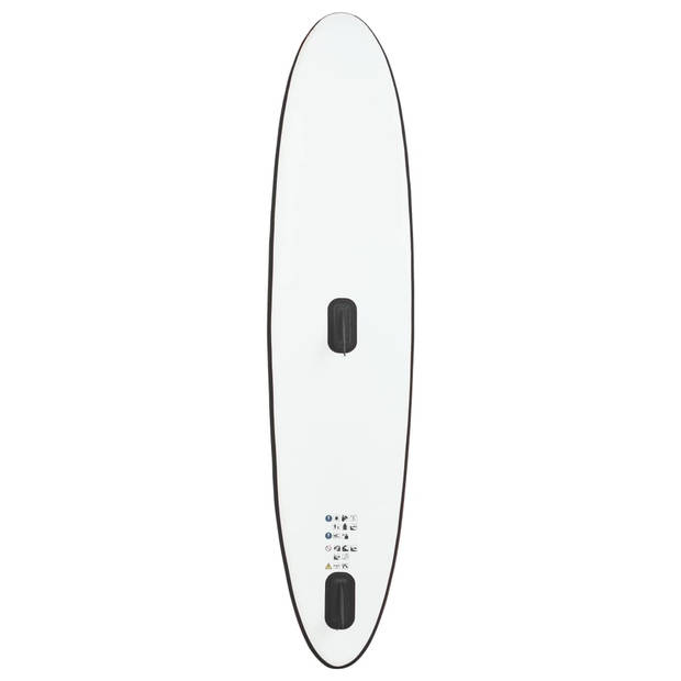 vidaXL Stand Up Paddleboard opblaasbaar met zeilset zwart en wit