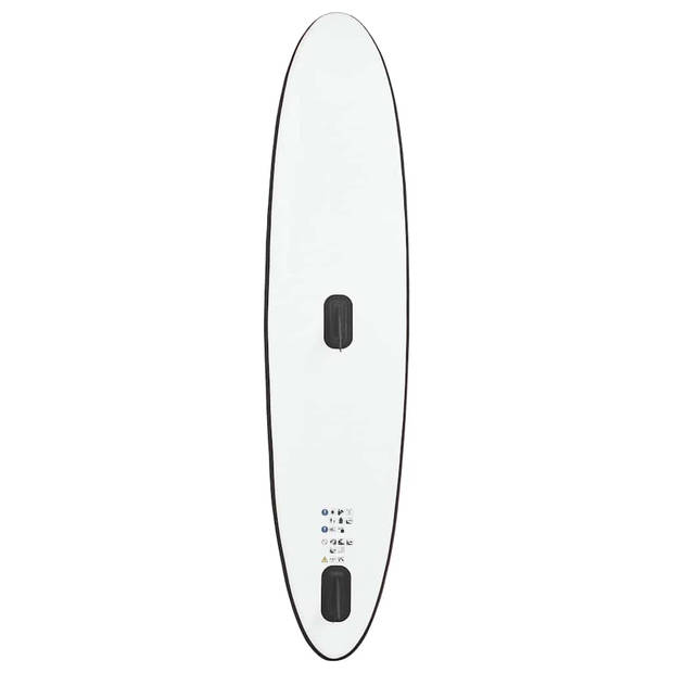 vidaXL Stand Up Paddleboard opblaasbaar met zeilset zwart en wit