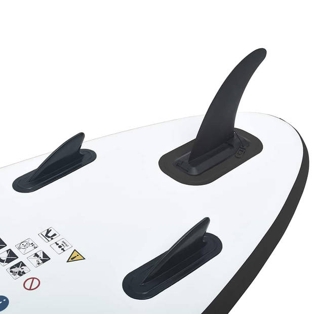 vidaXL Stand Up Paddleboardset opblaasbaar zwart en wit