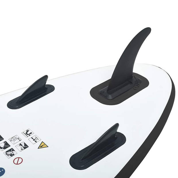 vidaXL Stand-up paddleboard opblaasbaar zwart en wit