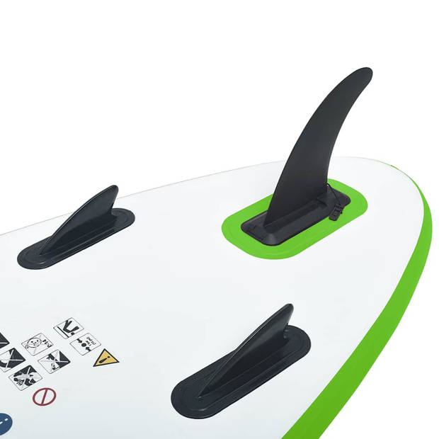 vidaXL Stand-up paddleboard opblaasbaar groen en wit