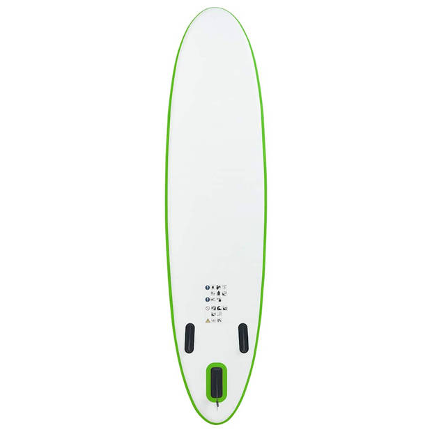 vidaXL Stand-up paddleboard opblaasbaar groen en wit