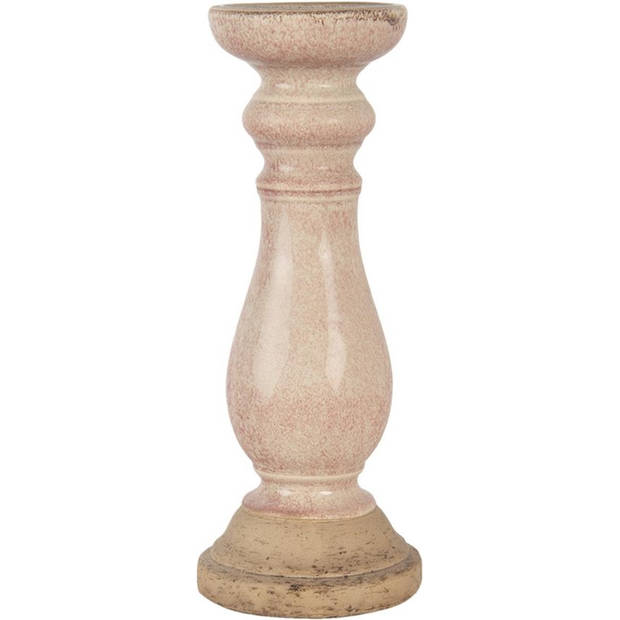 Clayre & Eef Roze Kandelaar Ø 14*36 cm 6CE1268M