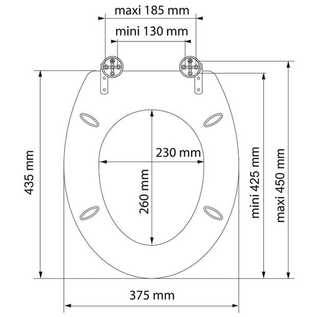 SCHÜTTE Toiletbril met soft-close BALANCE MDF