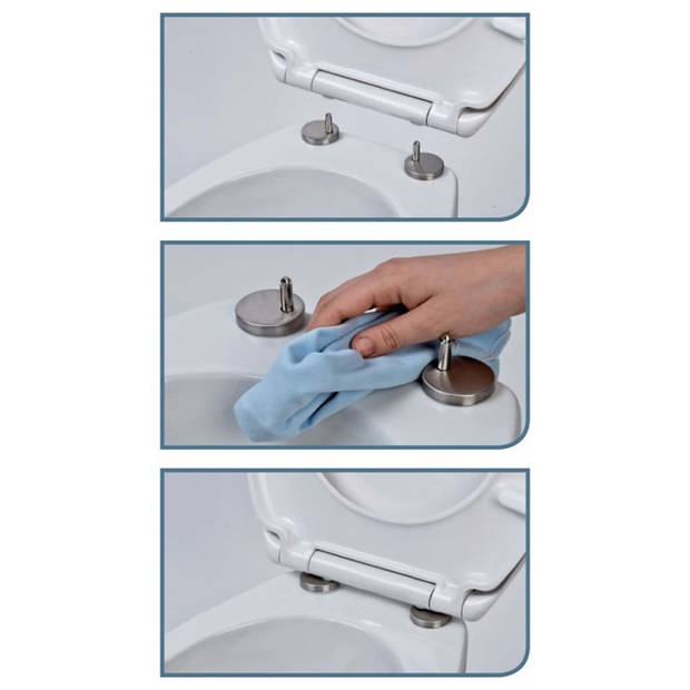 SCHÜTTE Toiletbril met soft-close quick-release GREY duroplast