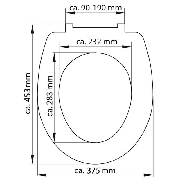 SCHÜTTE Toiletbril met soft-close JASMIN duroplast met print