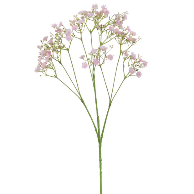 2x stuks kunstbloemen Gipskruid/Gypsophila takken roze 70 cm - Kunstbloemen