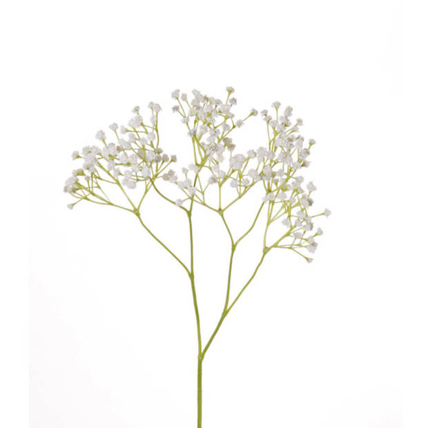 2x stuks kunstbloemen Gipskruid/Gypsophila takken wit 58 cm - Kunstbloemen