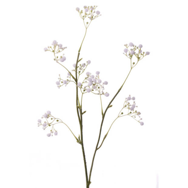 2x stuks kunstbloemen Gipskruid/Gypsophila takken wit 66 cm - Kunstbloemen