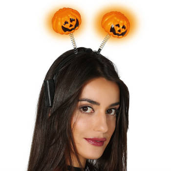 Halloween/horror verkleed diadeem/tiara - met pompoenen - kunststof - dames/meisjes - Verkleedhoofddeksels