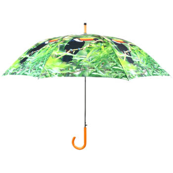 Esschert Design paraplu Toekan 120 x 96 cm polyester groen