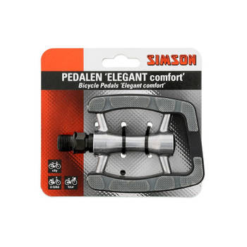 Simson pedalen Elegant Comfort 8 x 6 x 4 cm aluminium zwart