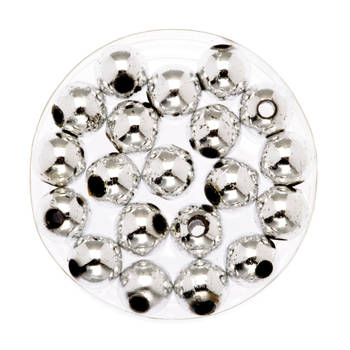 120x stuks sieraden maken glans deco kralen in het zilver van 10 mm - Hobbykralen