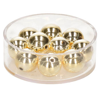 10x stuks metallic sieraden maken kralen in het goud van 6 mm - Hobbykralen