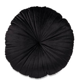 Blokker kussen Toronto - zwart - Ø 40 cm