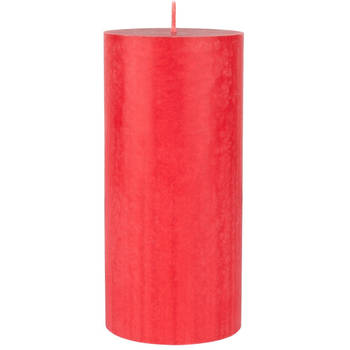 Rode cilinder kaarsen /stompkaarsen 15 x 7 cm 50 branduren sfeerkaarsen - Stompkaarsen