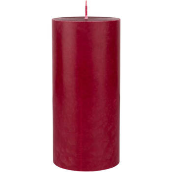 Bordeaux rood cilinder kaarsen /stompkaarsen 15 x 7 cm 50 branduren - Stompkaarsen