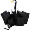 Esschert Design paraplu Pinguïn 96,5 x 67,5 cm zijde zwart
