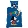 Disney Mickey Mouse Dekbedovertrek Happy - Eenpersoons - 140 x 200 cm - Katoen