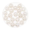240x stuks sieraden maken glans deco kralen in het wit van 10 mm - Hobbykralen