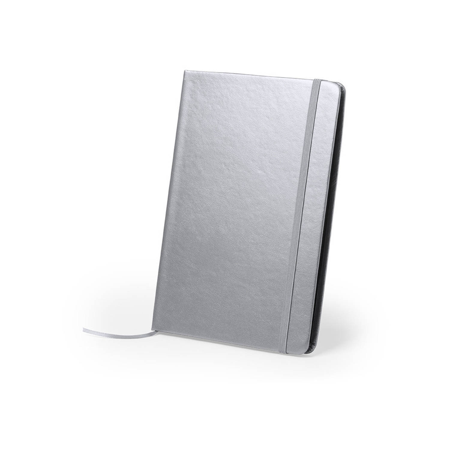 Luxe Pocket Schrift/notitieblok 21 X 15 Cm In Kleur Zilver - Notitieboek