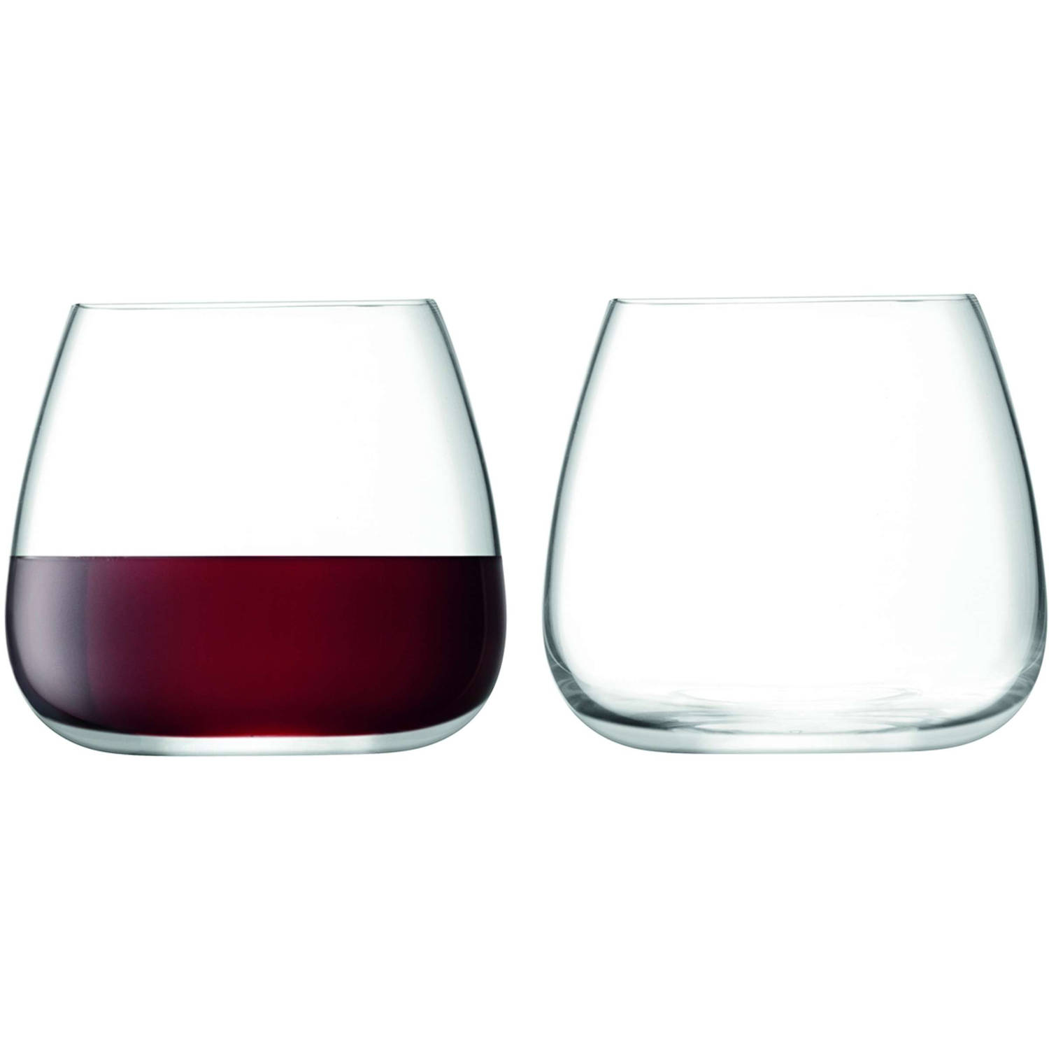 L.S.A. - Wine Culture Glas 385 ml Set van 2 Stuks - Glas - Transparant