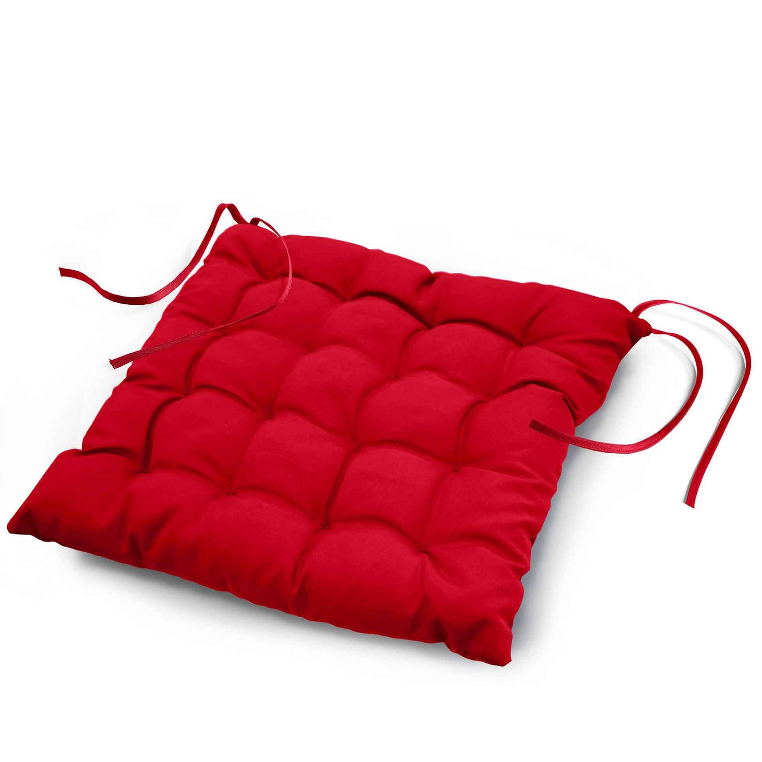 Wicotex Stoelkussen-zitkussen Essentiel rood 40x40x7cm