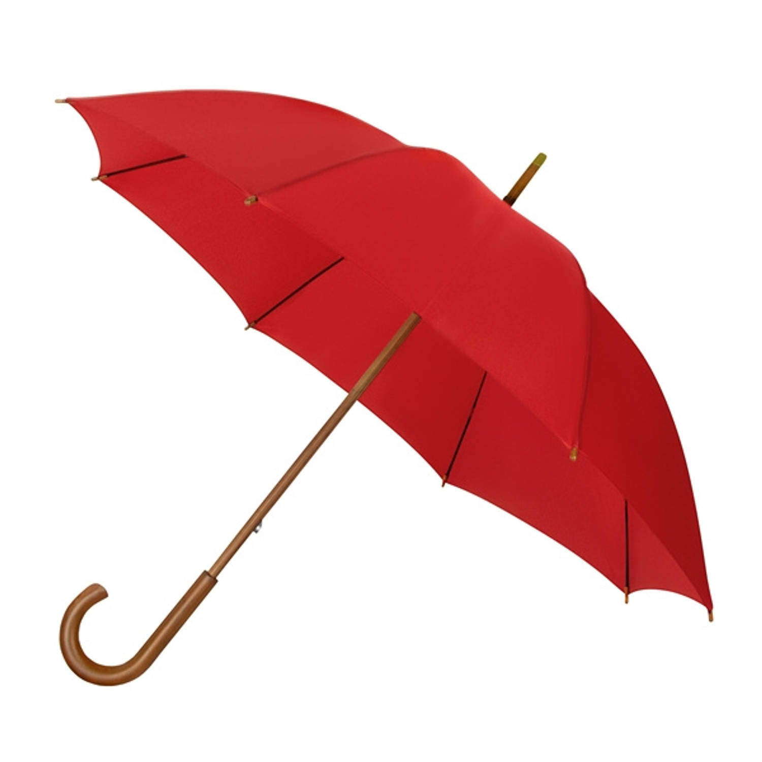 Impliva paraplu Eco 88 x 102 cm bamboe-glasfiber rood-bruin