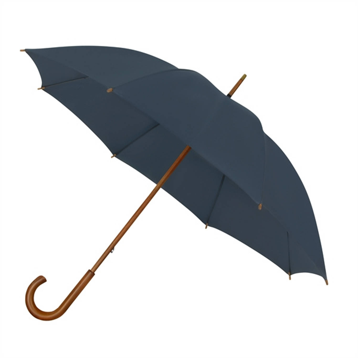 Impliva paraplu ECO 88 x 102 cm bamboe/glasfiber marineblauw