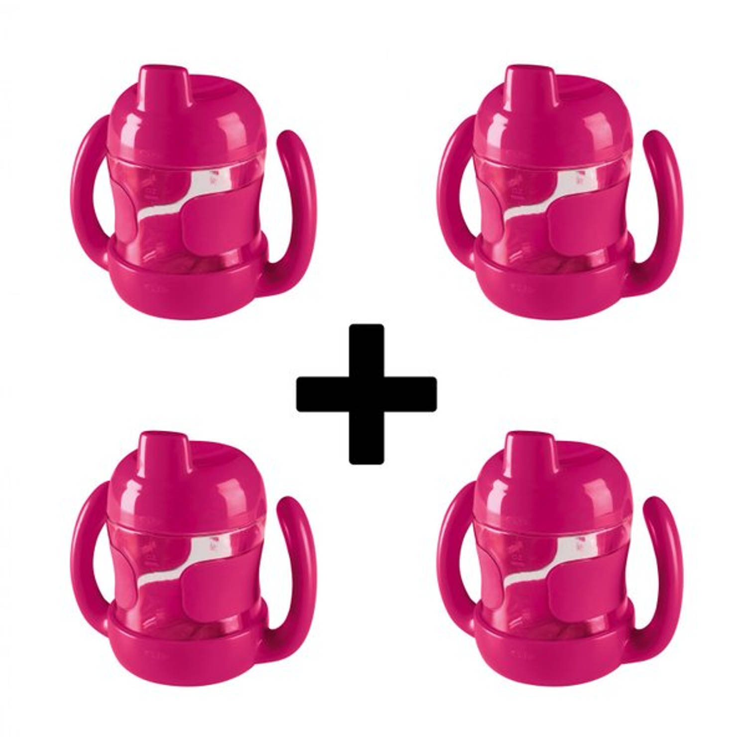 OXO tot Sippy beker met handvaten (200 ml) - Pink set van 4